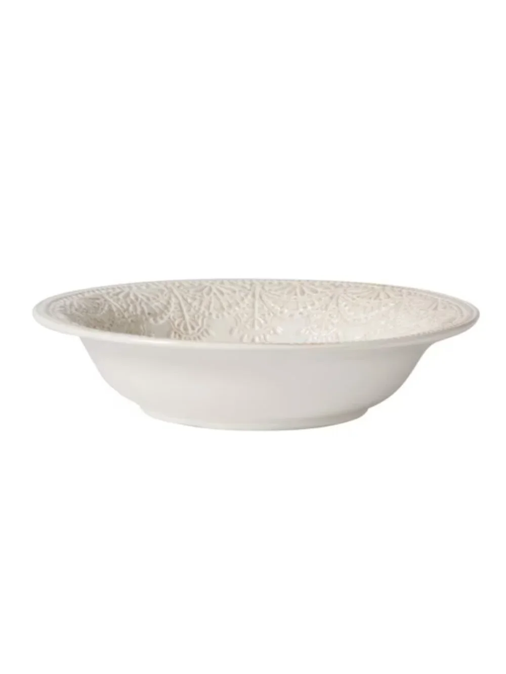 The Pioneer Woman Home White Vintage Lace Pattern Stoneware Serving Round Bowl